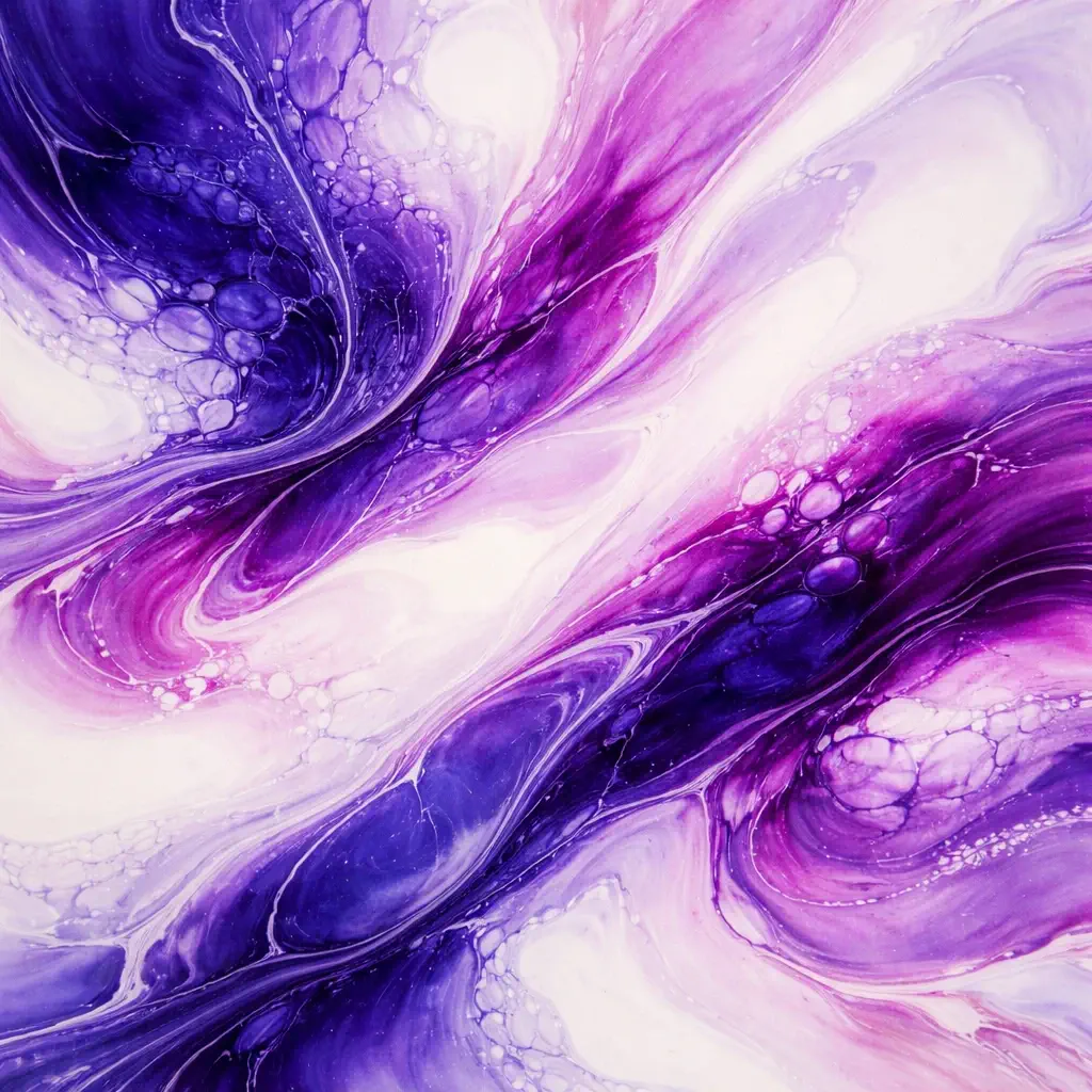Abstract purple and white art representing the complexity of imposter syndrome